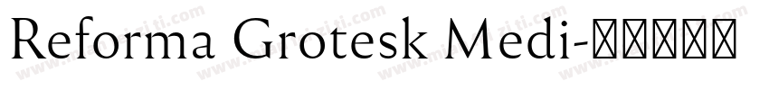 Reforma Grotesk Medi字体转换